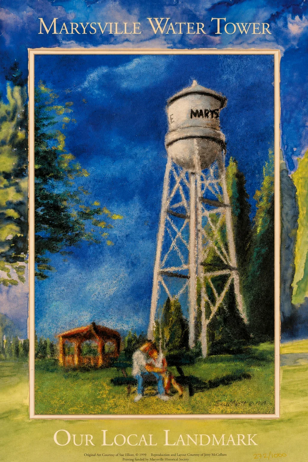 Marysville Water Tower poster artwork
